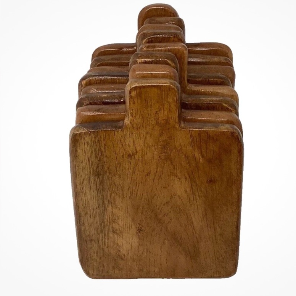 Wooden Set Of 8 Drink Square Coasters Without Case Holder.